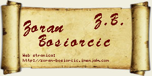 Zoran Bosiorčić vizit kartica